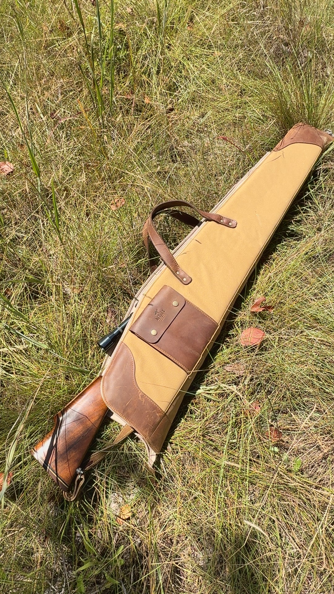 Leather & Cotton canvas combo Rifle Bag