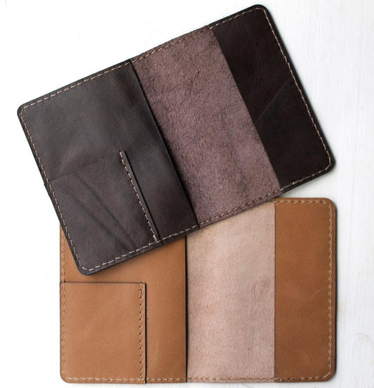 Genuine Leather Passport Holder Set