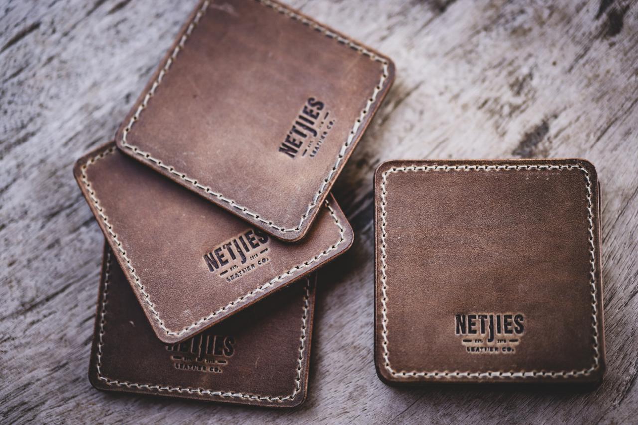 Genuine Leather Netjies Coasters