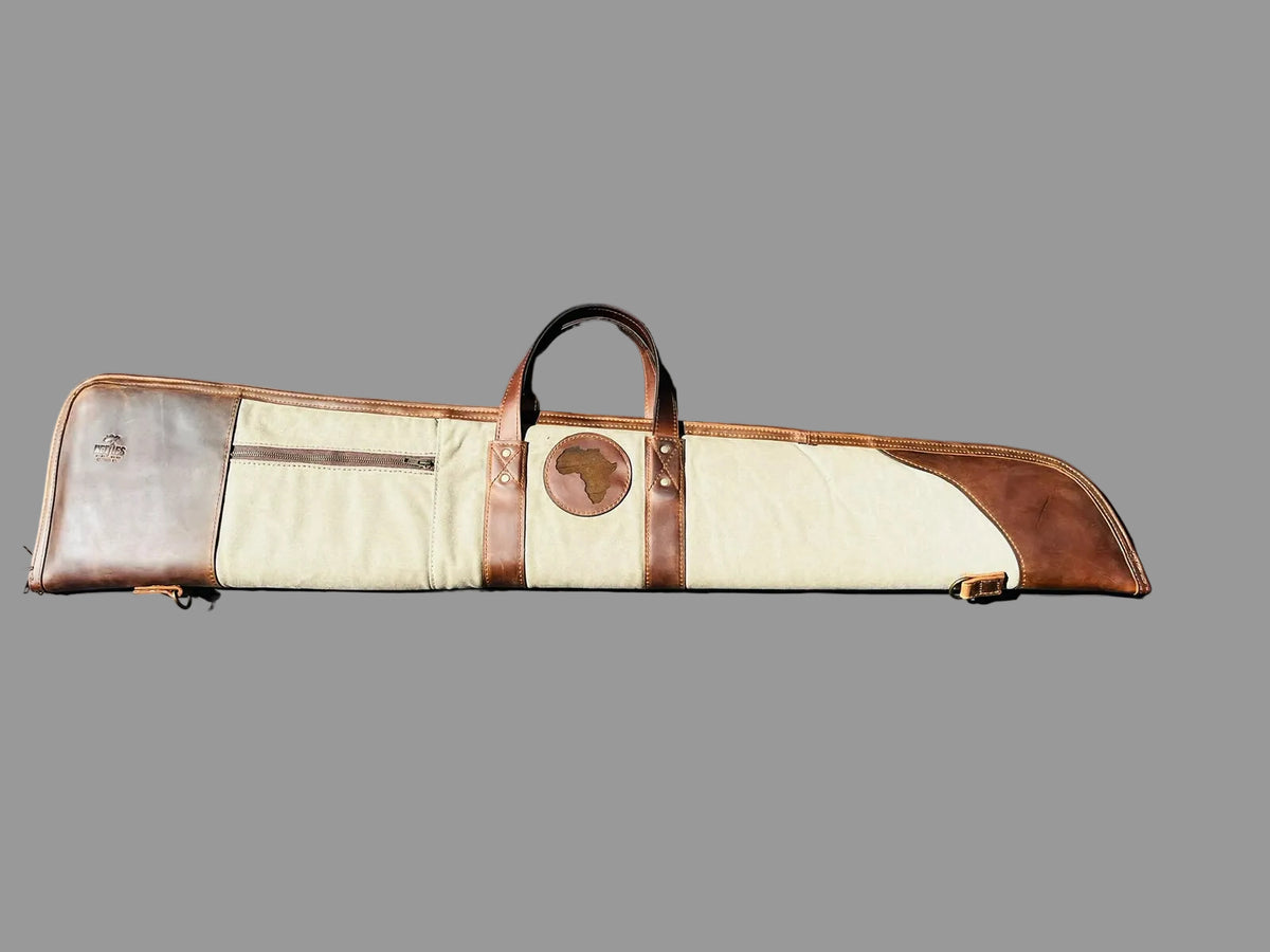 Leather & Cotton canvas combo Rifle Bag